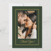 ひまわり結婚の森の緑のサンキューカード 招待状 (正面)