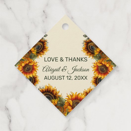 ひまわり結婚の森の緑のフローラ フェイバータグ (裏面)