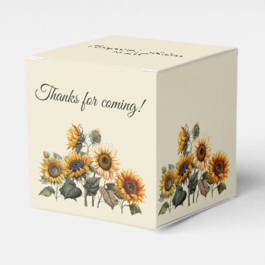 ひまわり結婚の森の緑素朴 フェイバーボックス (正面サイド)