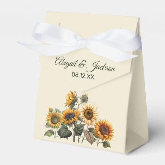 ひまわり結婚の森の緑素朴 フェイバーボックス (正面サイド)