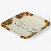 ひまわり結婚の森の緑素朴 ペーパープレート (傾斜あり)