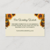 ひまわり結婚の森グリーンQRエンクロージャカード 名刺 (裏面)