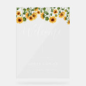 ひまわり結婚の歓迎アクリル看板 アクリルサイン (正面)