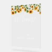 ひまわり結婚の歓迎アクリル看板 アクリルサイン (傾斜)