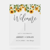 ひまわり結婚の歓迎サイン アクリルサイン (正面)