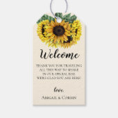 ひまわり結婚の歓迎バッグ ギフトタグ (正面)