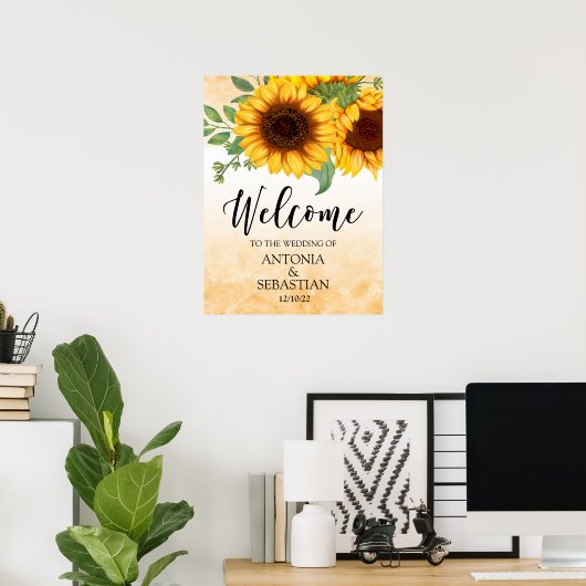 ひまわり結婚の歓迎ポスター ポスター (ホームオフィス)