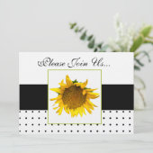 ひまわり結婚の白黒の点2 招待状 (スタンド正面)