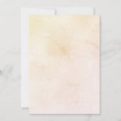 ひまわり結婚の緑の素朴な黄色 招待状 (裏面)