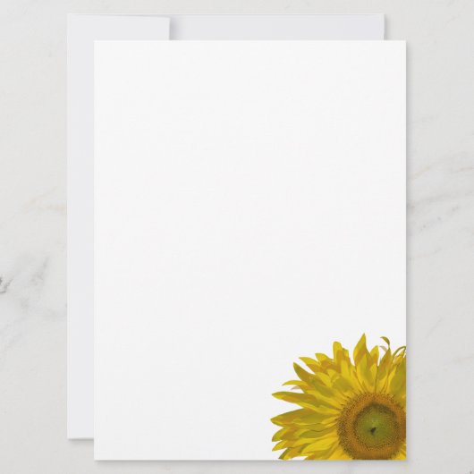 ひまわり結婚の縁 招待状 (裏面)