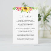 ひまわり結婚の詳細カード エンクロージャーカード (スタンド正面)