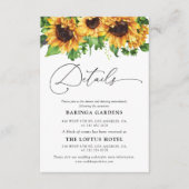 ひまわり結婚の詳細囲いカード エンクロージャーカード (正面)