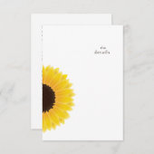 ひまわり結婚の詳細囲いカード 出欠カード (正面/裏面)