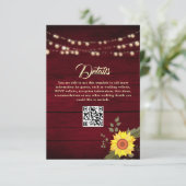 ひまわり結婚の詳細QRコード エンクロージャーカード (スタンド正面)