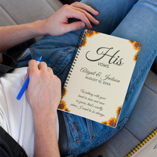 ひまわり結婚の誓いカスタマイズ可能なノート ノートブック
