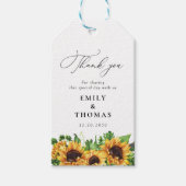 ひまわり結婚の贈り物ラベル ギフトタグ (正面)