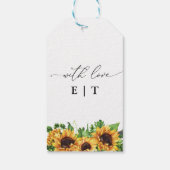 ひまわり結婚の贈り物ラベル ギフトタグ (裏面)