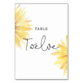 ひまわり結婚の12のテーブル番号 テーブルナンバー (裏面)