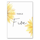 ひまわり結婚の5つのテーブル番号 テーブルナンバー (正面)