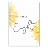 ひまわり結婚の8つのテーブル番号 テーブルナンバー (裏面)