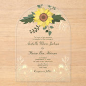 ひまわり結婚の アクリル招待状 (正面)
