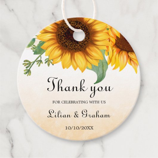 ひまわり結婚の フェイバータグ (正面)