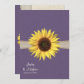 ひまわり結婚の 招待状 (正面/裏面)