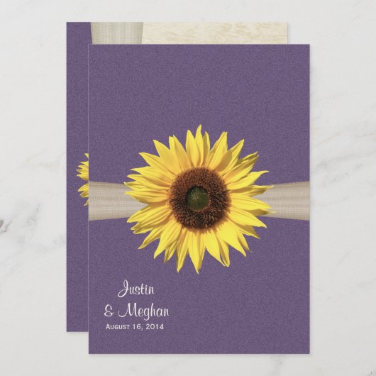 ひまわり結婚の 招待状 (正面/裏面)