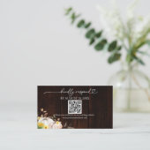 ひまわり結婚のQRオンラインRSVPカード エンクロージャーカード (スタンド正面)