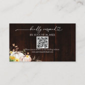 ひまわり結婚のQRオンラインRSVPカード エンクロージャーカード (正面)