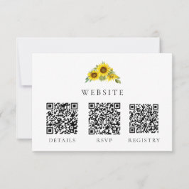 ひまわり結婚のQRコードレジストリRSVPウェブサイト 出欠カード
