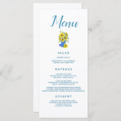 ひまわり結婚をテーマにしたケータリング メニュー (正面/裏面)