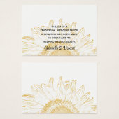 ひまわり結婚グラフィックのチャリティー特典カード (正面&裏面)