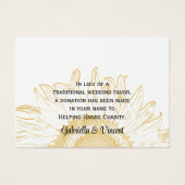 ひまわり結婚グラフィックのチャリティー特典カード (正面)