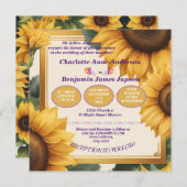 ひまわり結婚フローラ 招待状 (正面/裏面)