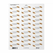 ひまわり結婚差出人住所パーソナライズされた ラベル (フルシート)