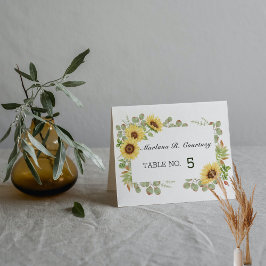 ひまわり結婚座席表 プレイスカード
