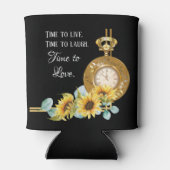 ひまわり結婚式の引き出物クーラーボックス(黒) 缶クーラー (裏面)