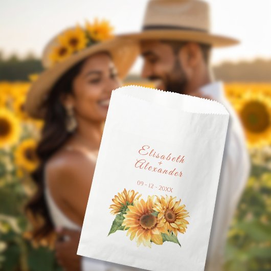 ひまわり結婚式の引き出物バッグ フェイバーバッグ