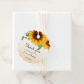 ひまわり結婚式の引き出物ラベル フェイバータグ (インサイチュ)