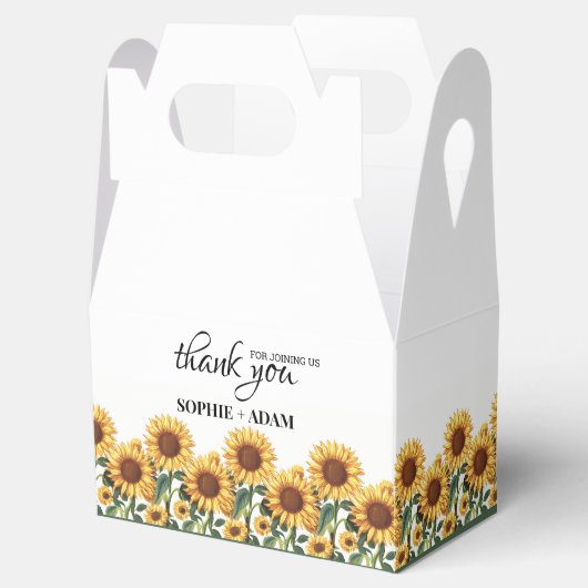 ひまわり結婚式の引き出物箱 フェイバーボックス (オープン)