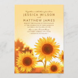 ひまわり結婚式招待状素朴秋 招待状