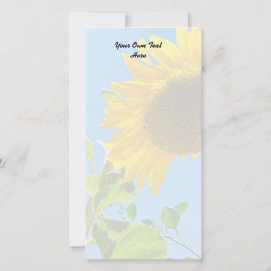 ひまわり結婚式招待状 (裏面)