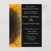 ひまわり結婚式招待状 インビテーションポストカード (正面)