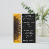 ひまわり結婚式招待状 インビテーションポストカード (スタンド正面)