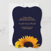 ひまわり結婚式招待状（ネイビーブルー） 招待状 (裏面)