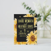 ひまわり結婚式招待状 ポストカード (スタンド正面)