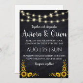 ひまわり結婚式招待状 招待状 (正面/裏面)