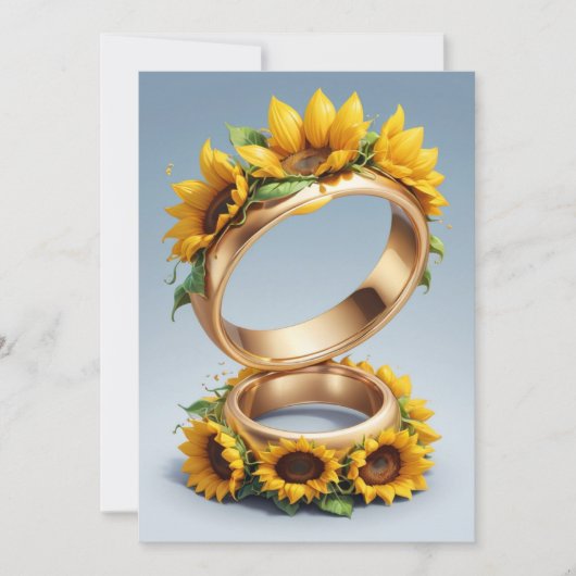 ひまわり結婚式招待状 招待状 (正面)