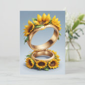 ひまわり結婚式招待状 招待状 (スタンド正面)